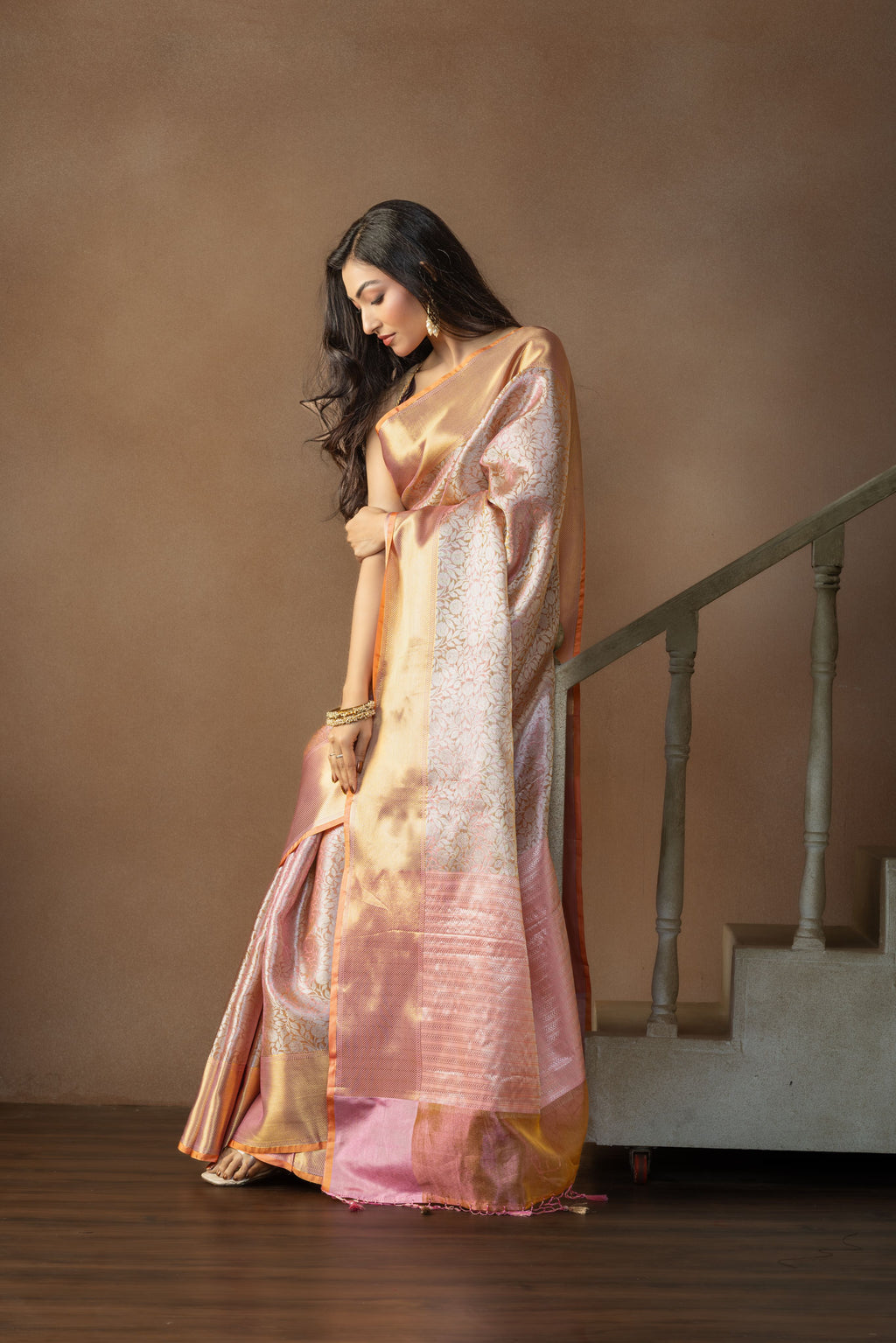 Elegant Kanjivaram Tissue Silk Saree | Kanjivaram tissue silk Banarasi saree with rich pallu