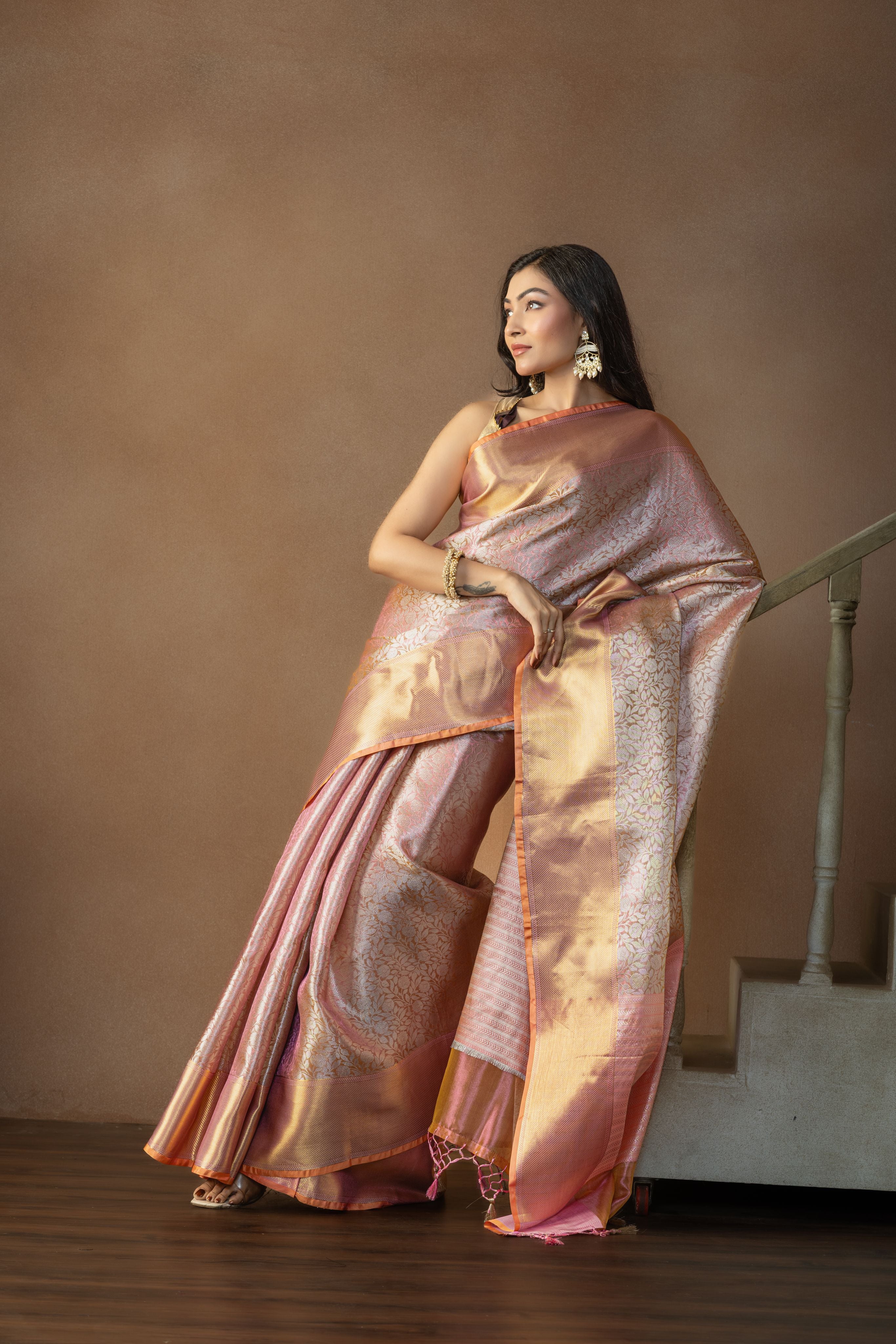 Elegant Kanjivaram Tissue Silk Saree | Kanjivaram tissue silk Banarasi saree with rich pallu