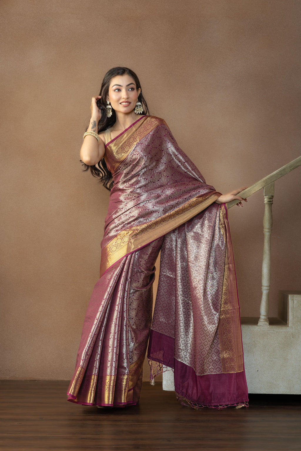 Elegant Kanjivaram Tissue Silk Saree | Kanjivaram tissue silk Banarasi saree with rich pallu