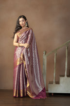 Elegant Kanjivaram Tissue Silk Saree | Kanjivaram tissue silk Banarasi saree with rich pallu