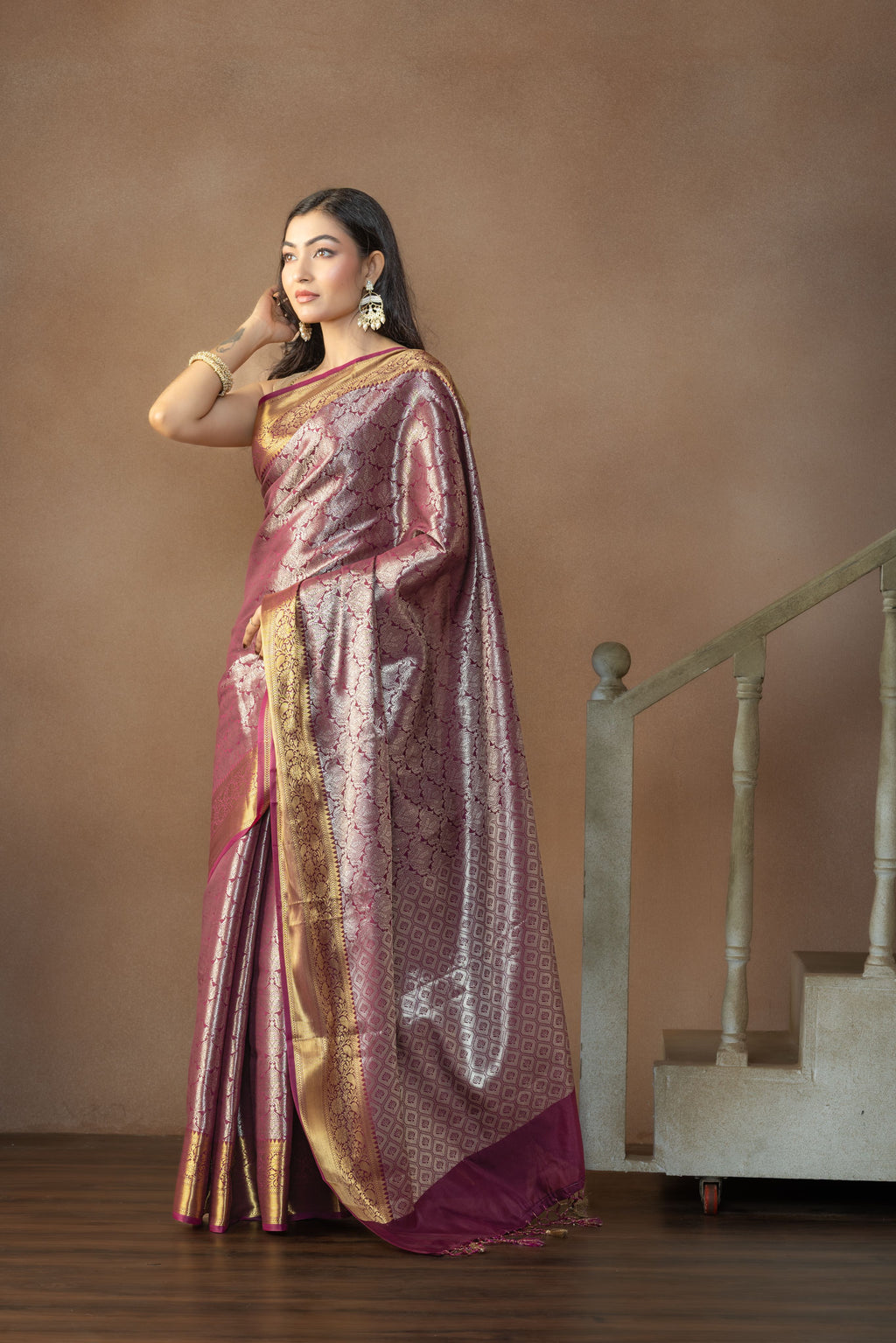Elegant Kanjivaram Tissue Silk Saree | Kanjivaram tissue silk Banarasi saree with rich pallu