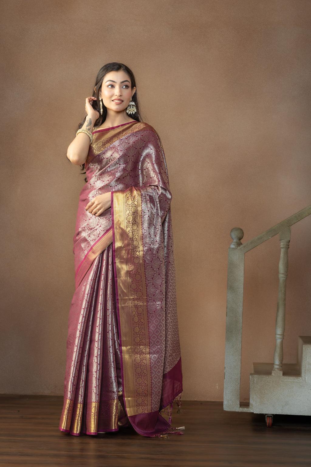 Elegant Kanjivaram Tissue Silk Saree | Kanjivaram tissue silk Banarasi saree with rich pallu