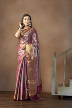 Elegant Kanjivaram Tissue Silk Saree | Kanjivaram tissue silk Banarasi saree with rich pallu
