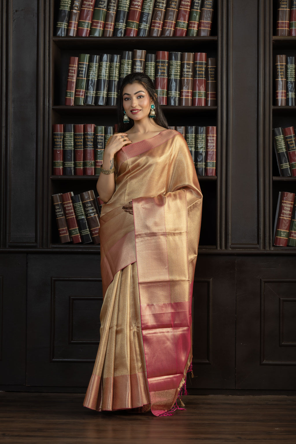 Elegant Kanjivaram Tissue Silk Saree | Kanjivaram tissue silk Banarasi saree with classic zari work