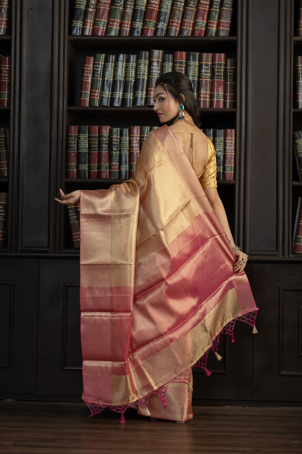 Elegant Kanjivaram Tissue Silk Saree | Kanjivaram tissue silk Banarasi saree with classic zari work