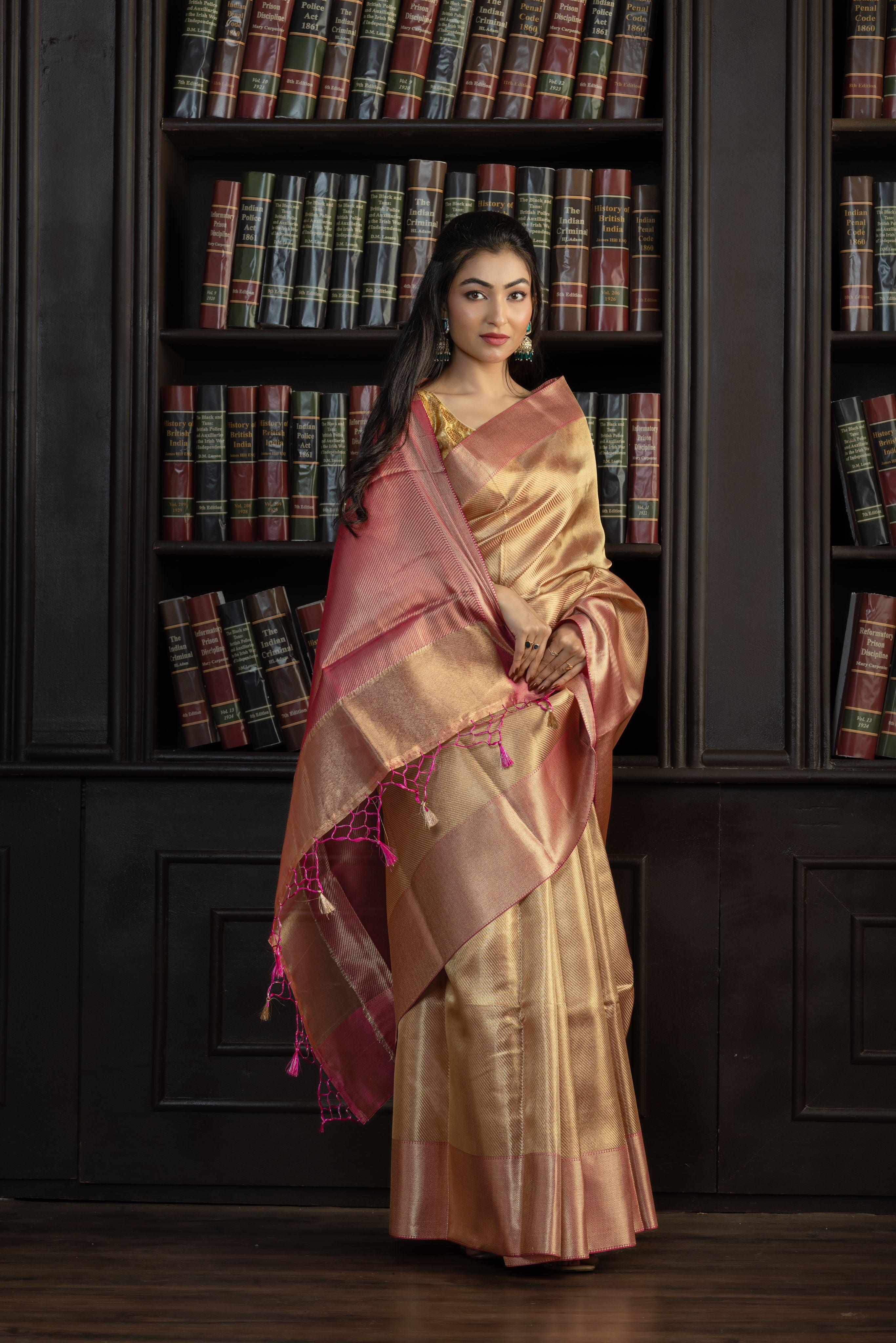 Elegant Kanjivaram Tissue Silk Saree | Kanjivaram tissue silk Banarasi saree with classic zari work