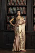 Soft Silk Heritage Banarasi Saree Online | Timeless soft silk Banarasi saree with heritage weaving, perfect for weddings and festivities