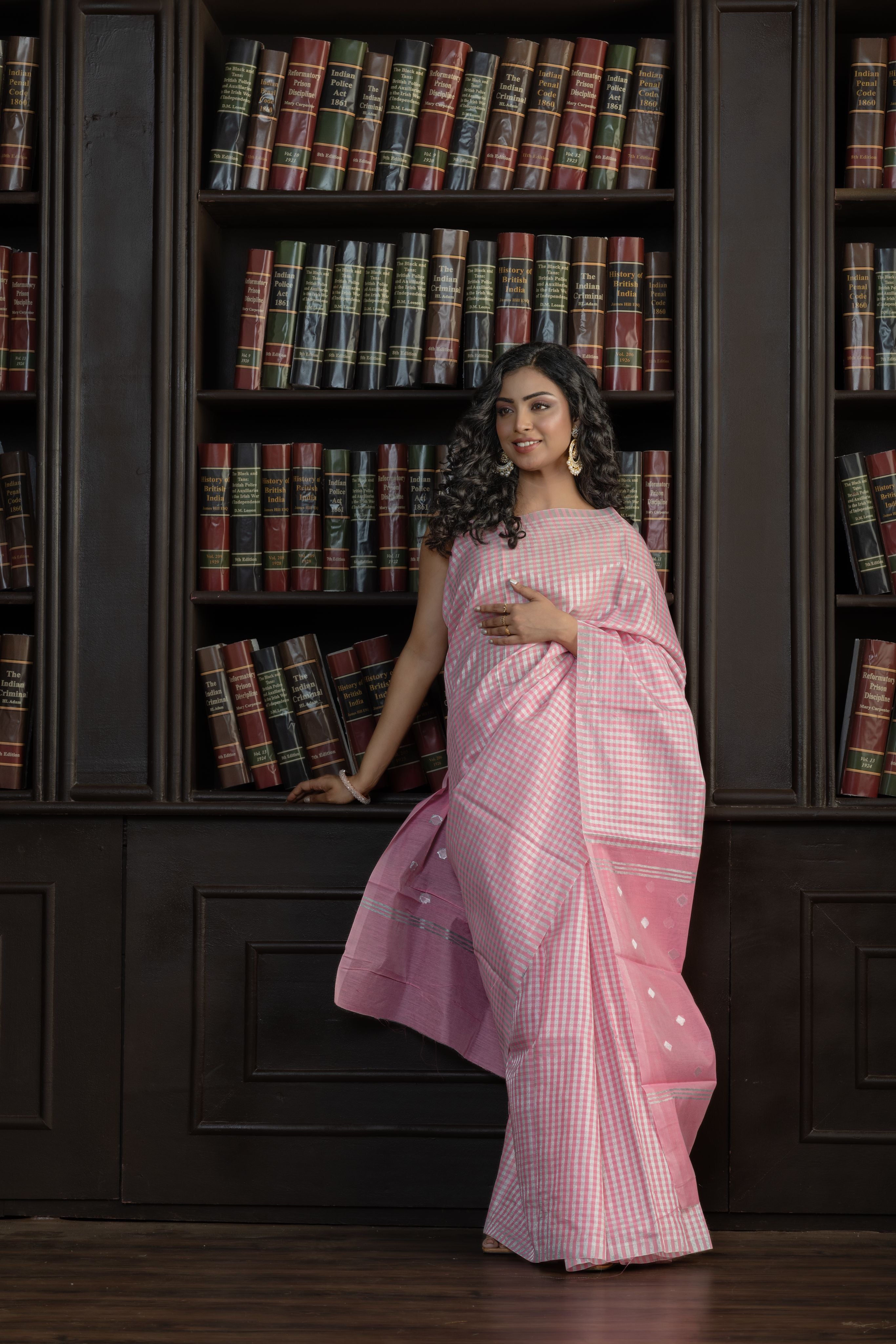 Zari Check Tissue Saree | Tissue silk Banarasi saree featuring contemporary zari checks