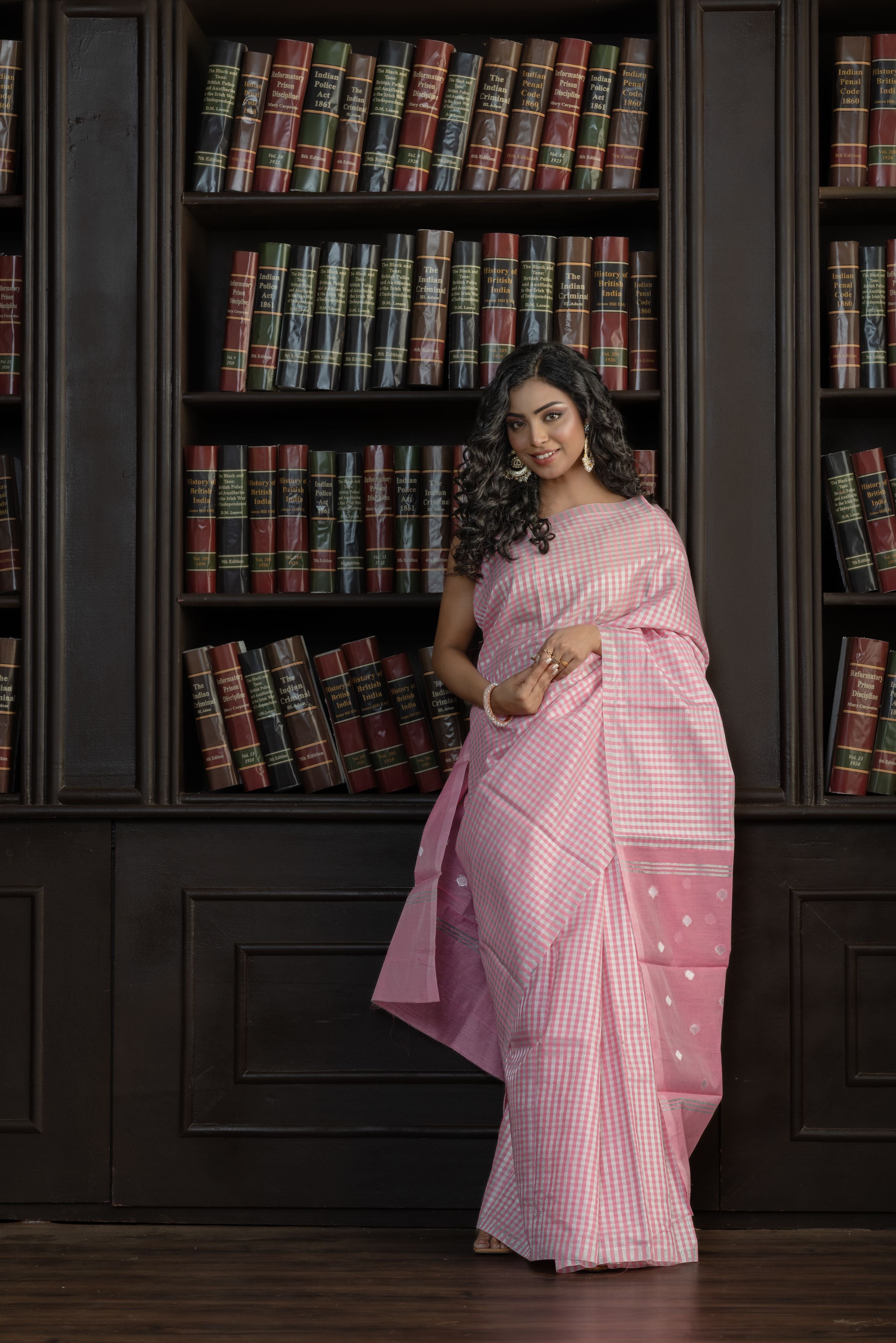 Zari Check Tissue Saree | Tissue silk Banarasi saree featuring contemporary zari checks