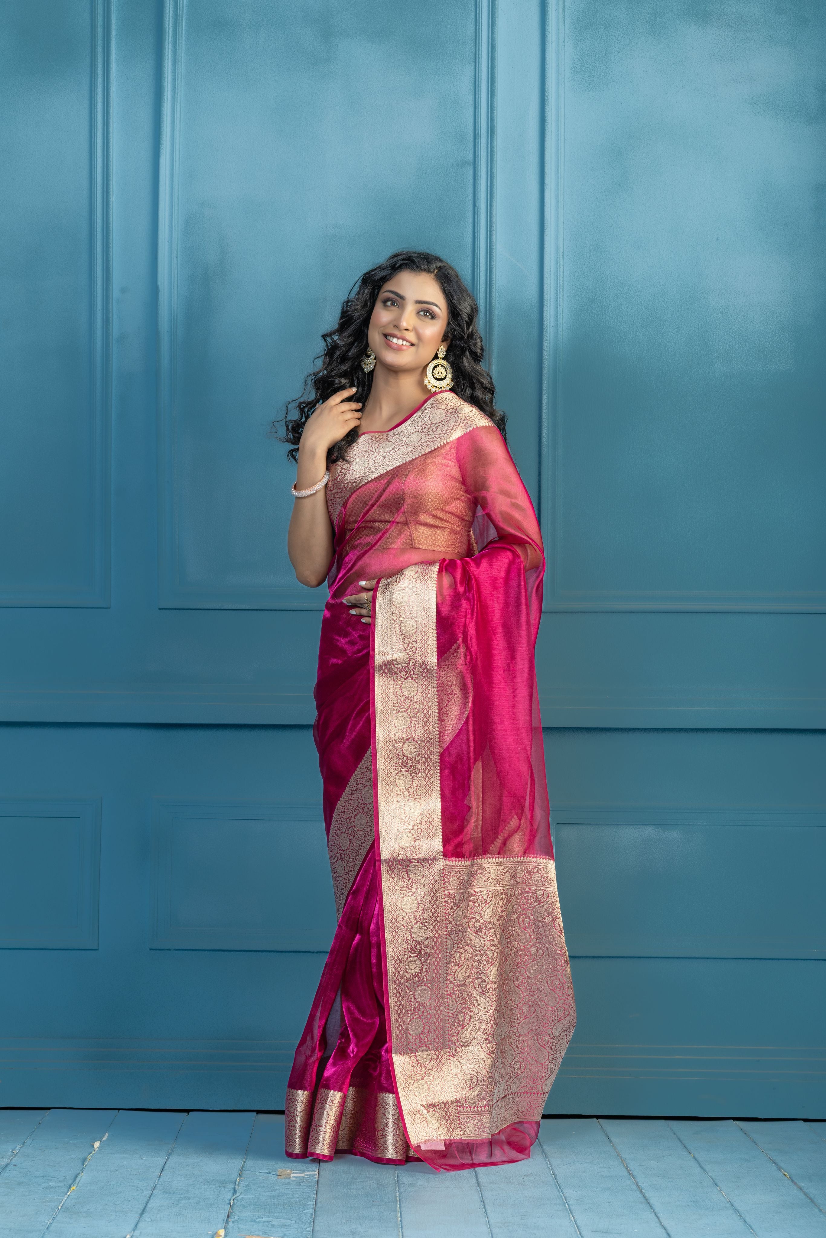 Pure Tissue Silk Banarasi Saree with rich pallu