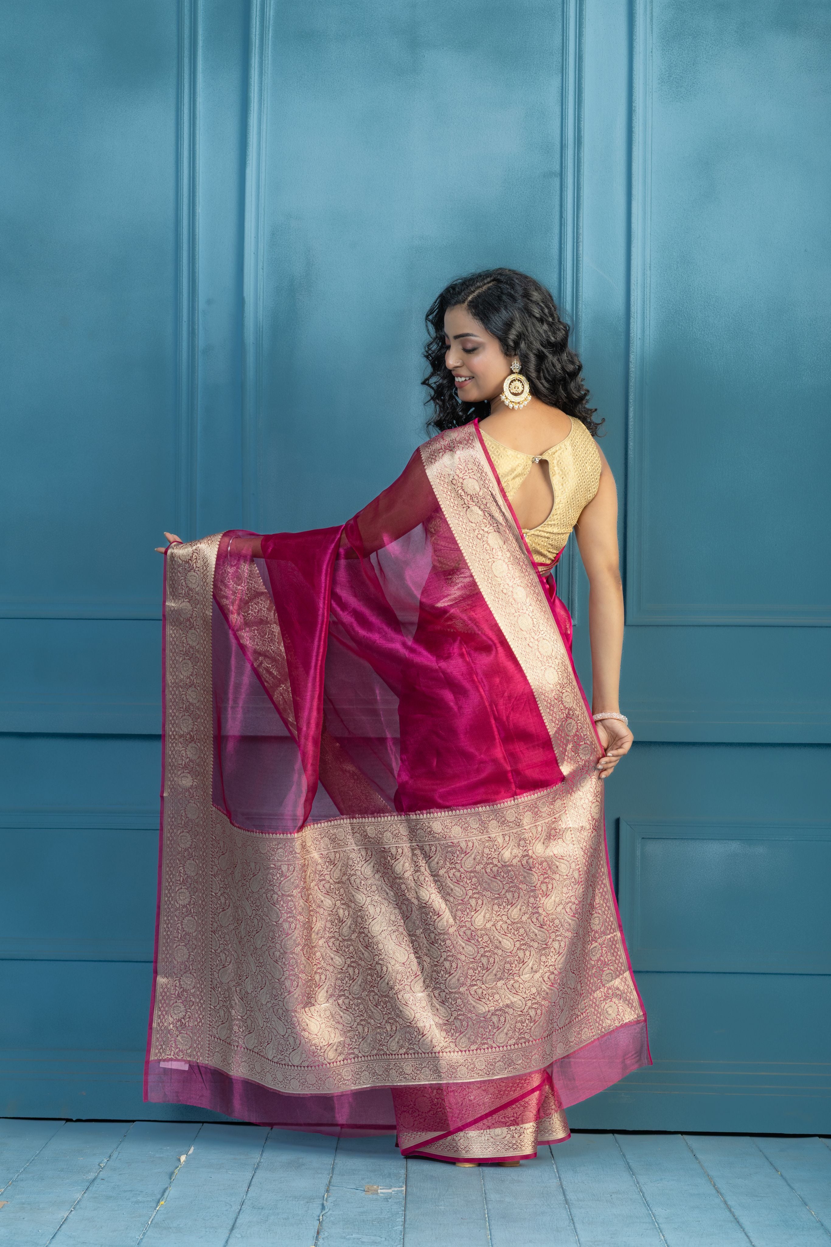 Pure Tissue Silk Banarasi Saree with rich pallu