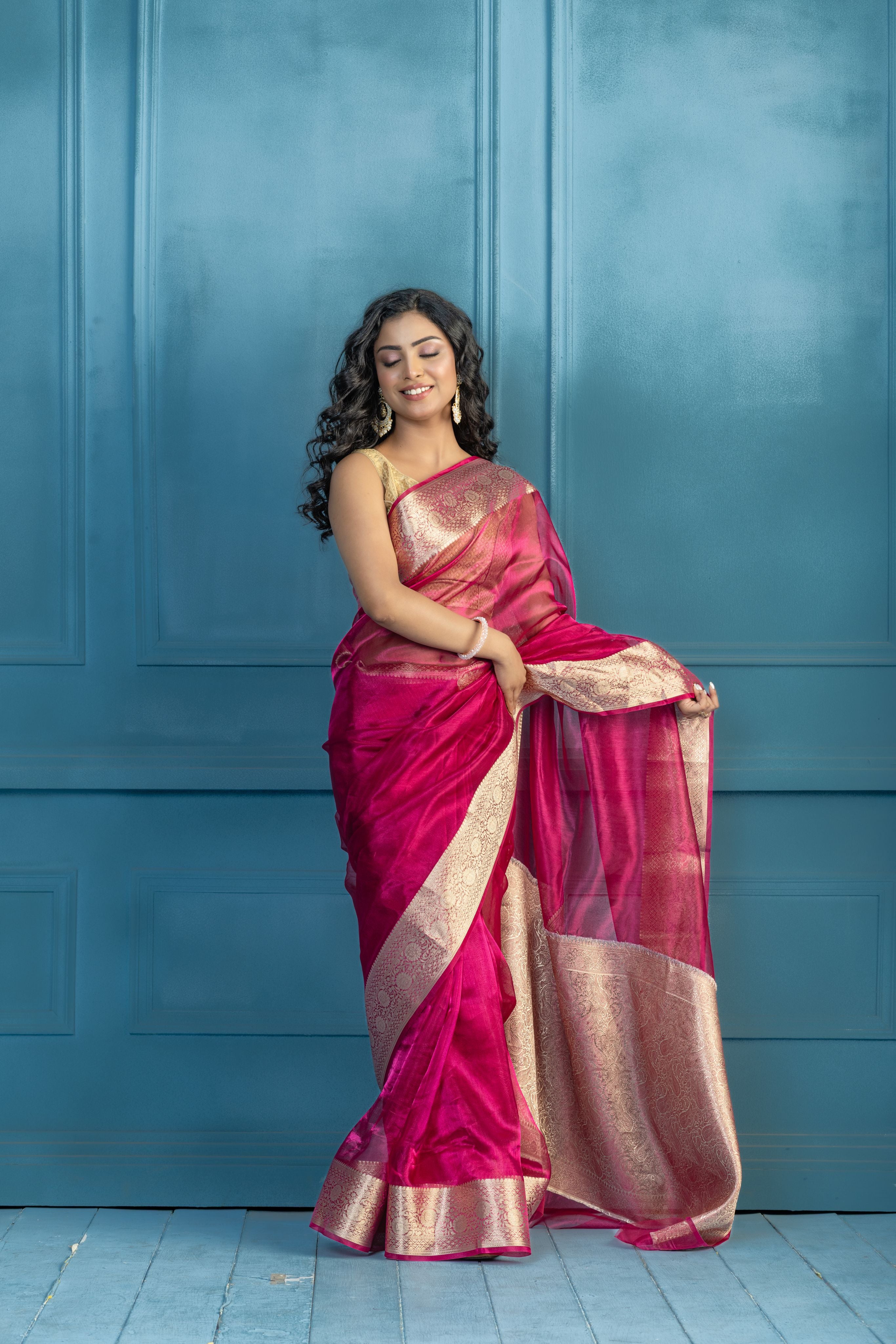 Pure Tissue Silk Banarasi Saree with rich pallu