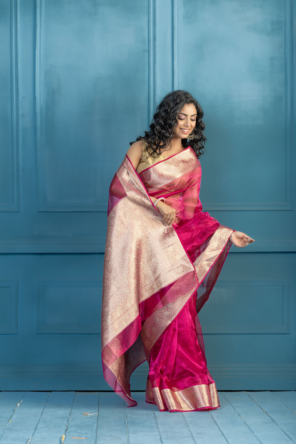 Pure Tissue Silk Banarasi Saree with rich pallu